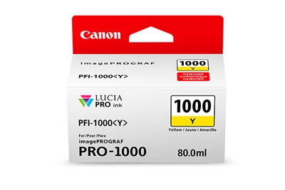 Canon 0549C001AA Canon Ipf Pro1000 Cartucho Amarillo Pfi-1000Y