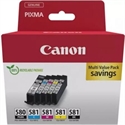 Canon 2078C007 - Canon PGI-580/CLI-581 PGBK/C/M/Y/BK Multi Pack - Paquete de 5 - negro, amarillo, cián, mag