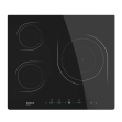 Cecotec 02500 Cecotec 02500. Color del producto: Negro, Tipo de instalación: Integrado, Anchura de los quemadores: 59 cm. Tipo de control: Tocar, Control de posición: Frente. Carga conectada (eléctrica): 6200 W, Voltaje de entrada AC: 220 - 240 V, Frecuencia de entrada AC: 50 - 60 Hz. Ancho: 590 mm, Profundidad: 52 mm, Altura: 520 mm