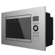 Cecotec 01382 - Microondas encastrable digital de 20 litros de capacidad con grill, 800 W de potencia y 8 
