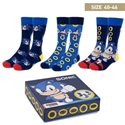 Cerda 2900001884 - Pack Calcetines 3 Piezas Sonic86%Cotton 12% Poliam 2% Elast
