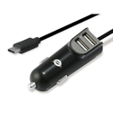 Conceptronic CARDEN05B - Este Cargador De Coche Usb De 3.1A Con Cable Usb - C Fijo Es La Solución Ideal Para Cargar