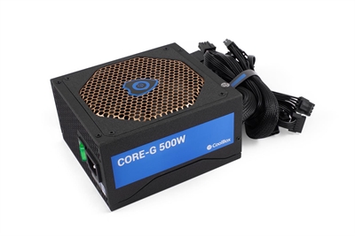 Coolbox COO-FA500-AGLD Fte. Alim. Atx Coolbox Core-G 500W 80+Gold - Potencia Erogada: 500 W; Certificación Energética: 80 Plus Titanium; Cables Modulares: No; Cables Blindados: No