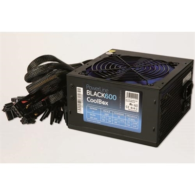 Coolbox COO-FAPW600-BK Fte. Alim. Atx Powerline Black 600 - Potencia Erogada: 600 W; Certificación Energética: Sin Certificación; Cables Modulares: No; Cables Blindados: No