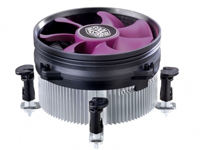 Cooler-Master RR-X117-18FP-R1 Cooler Master X Dream i117. Tipo: Enfriador, Diámetro de ventilador: 9,5 cm, Velocidad de rotación (mín.): 1800 RPM, Nivel de ruido (alta velocidad): 19 dB, Presión de aire mínima: 1,55 mmH2O. Voltaje: 12 V. Ancho: 112,2 mm, Profundidad: 112,2 mm, Altura: 60,4 mm. Color del producto: Aluminio, Violeta