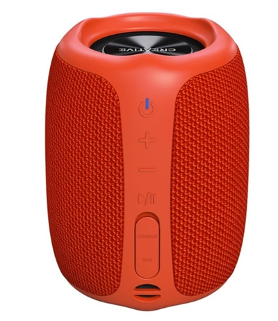 Creative-Labs 51MF8365AA002 Creative Labs Creative MUVO Play. Canales de salida de audio: 2.0 canales. Potencia estimada RMS: 10 W, Potencia de altavoces RSM: 10 W, Rango de frecuencia: 70 - 20000 Hz. Tecnología de conectividad: Inalámbrico y alámbrico, Perfiles de Bluetooth: A2DP,AVRCP,HFP, alcance Bluetooth: 10 m. Tipo de producto: Altavoz portátil estéreo, Color del producto: Naranja, Diseño de producto: Cilindro. Uso recomendado: Universal, Asistente virtual: Google Assistant, Sistemas operativos móviles soportados: Android, iOS