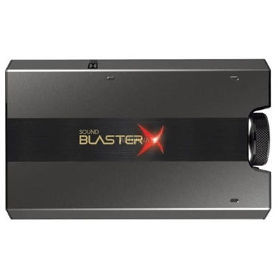 Creative-Labs 70SB177000000 Creative Labs Sound BlasterX G6. Canales de salida de audio: 7.1 canales, Calidad de audio: 32 bit, Línea de salida, relación señal/ruido: 130 dB. Interfaz de host: USB. Tecnologías Dolby: Dolby Digital, Color del producto: Negro, Oro, Cables incluidos: MicroUSB, TOSLINK Digital Optical. Sistema operativo Windows soportado: Windows 10 Education,Windows 10 Education x64,Windows 10 Enterprise,Windows 10 Enterprise..., Sistema operativo MAC soportado: Mac OS X 10.10 Yosemite,Mac OS X 10.11 El Capitan,Mac OS X 10.12 Sierra,Mac OS X 10.8 Mountain.... RAM mínima: 1024 MB