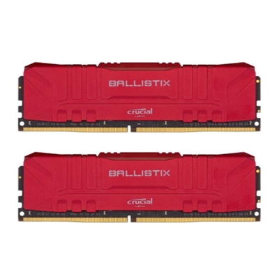 Crucial BL2K8G26C16U4R Ballistix - DDR4 - 16GB: 2 x 8GB - DIMM de 288 contactos - 2666MHz / PC4-21300 - CL16 - 1.2V - sin búfer - no-ECC - rojo