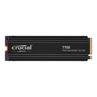 Crucial CT2000T700SSD5 Crucial T700. SDD, capacidad: 2 TB, Factor de forma de disco SSD: M.2, Velocidad de lectura: 12400 MB/s, Velocidad de escritura: 11800 MB/s, Componente para: PC