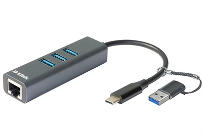 D-Link DUB-2332 Usb-C/Usb To Gigabit 3 Usb 3.0 Port