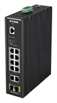 D-Link DIS-200G-12PS - 12 Port L2 Industrial Smart Managed Switch With 10 X 1Gbaset(X) Ports (8 Poe 240W) & 2 X S