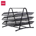 Deli E9181 - Set De 3 Bandejas Rejilla Deli. Fabricado En Acero Color Negro. Medidas: 350 X 278 X 275 M