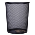 Deli E9189 - Papelera Rejilla Deli. Fabricada En Acero Color Negro. Capacidad De Hasta 12 Litros. Medid