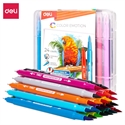 Deli EC151-24 - Rotuladores Color Emotion Deli. Doble Punta (Pincel Flexible Y Punta Fina). Cada Envase Co