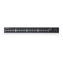 Dell 210-AEVZ Dell Networking N1548, 48x 1GbE + 4x 10GbE SFP+ fixed ports, Stacking, IO to PSU airflow, AC/N1548,N1548P Lifetime Limited Hardware Warranty - Minimum Warranty