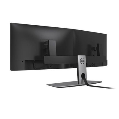 Dell-Technologies DELL-MDS19 Dell Dual Stand  Mds19 - Tipología Genérica: Soporte Monitor Da Mesa; Idóneo Para Monitores Hasta: 27 ''; Tipología Específica: Base Monitor A Tavolo; Peso Máximo Soportado: 6 Kg; Funcionalidad: Conectar Mas Monitores; Color Primario: Negro; Color: Negro + Gris