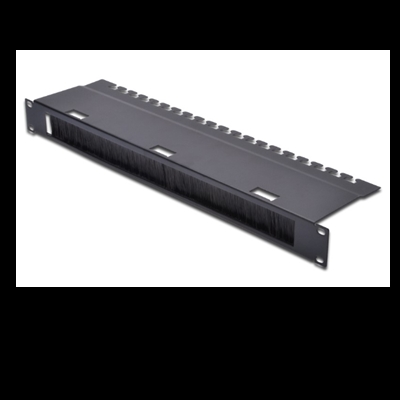 Digitus-By-Assmann DN-19-ORG-3U-SW 1U Cable Management Panel With 30X400 Mm Brush 480X120 Mm Rear Side  Cable Fixing Tray, Color Black (Ral 9005) - Unidad Rack: 1 U; Número De Montantes Verticales: 0; Profundidad: 120 Mm; Color: Negro