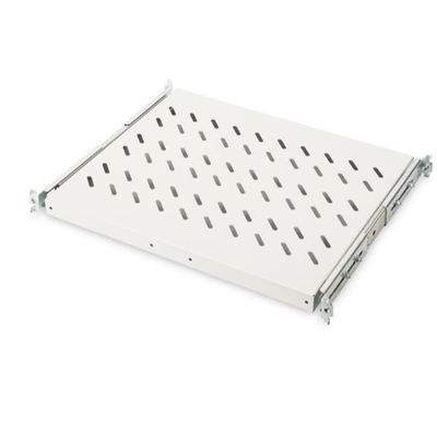 Digitus-By-Assmann DN-19TRAY-2-600-SW 1U Extendible Shelf For 600 Mm Depth Racks 40X485x368 Mm Up To 25 Kg Black (Ral 9005) - Unidad Rack: 1 U; Número De Montantes Verticales: 0; Profundidad: 368 Mm; Color: Gris