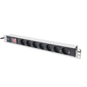 Digitus-By-Assmann DN-95402 - 1U Aluminum Pdu 19  7X Safety Outlet 16A 4000W 250Vac 50/60Hz Switch - Rastreable: Enteram
