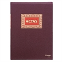 Dohe 9905 - Libro De Actas Formato Folio Natural Con Encuadernacion En Tela Color Burdeos. Contiene 10