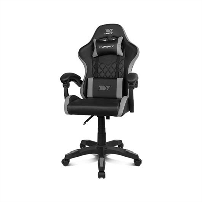 Drift DR35BG Reposabrazos acolchadosLa silla gaming DR35 cuenta con unos reposabrazos fijos y acolchados que otorgan firmeza y rigidez a toda su estructura. Además, te ofrecen una gran ergonomía y un amplio espacio para que te acomodes en diferentes posturas, incluso si te reclinas, ya que, incluyen una articulación que permite que se muevan dependiendo de la posición más o menos inclinada del respaldo.Diseñada en materiales premiumLa DR35 posee una robusta estructura recubierta de FOAM acolchado y polipiel de primera calidad. Su diseño gamer la hace perfecta para encajar en cualquier setup, incluso en aquellos que van más justo de espacio. Su textura suave te ofrecerá la máxima comodidad en tus largas sesiones de juego.Pistón de clase 3Con un sólido pistón de gas de Clase 3, soporta hasta 100 kilos de peso.Suave desplazamientoCon la DR35 podrás desplazarte de manera segura y silenciosa, puesto que incorpora una base estable de nailon en forma de estrella que descansa sobre sus cinco ruedas, dotándola de gran equilibrio.Regulable en alturaSu sólido sistema de pistón de gas, permite regular la altura de la forma que resulte más conveniente para tu espacio de juego o trabajo, pudiéndose ajustar a lo largo de todo el recorrido del pistón, siendo este de hasta 10 cm.Respaldo reclinableLa silla DR35 se adapta a tu espalda gracias a su respaldo reclinable hasta los 135º que te permitirá jugar, trabajar y también descansar entre partida y partida.Cojín lumbar y cervicalLa DR35 incorpora un cojín lumbar, que podrás ajustar mediante sus tiras, y otro cervical para cuidar la salud de tu espalda y cuello, que te permitirán disfrutar de tus juegos favoritos durante un sinfín de horas sin darte cuenta y sin que tu cuerpo se resienta.Disponible en 8 coloresGris oscura, roja, azul, rosa, negra, blanca, gris claro y rosa pastel.