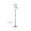 Durable 479823 - Atril De Pie Con Marco Expositor De Aluminio Plegable Que Puede Girarse Fi¿½Cilmente De Fo