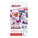 Edding 4200-6-S-099 - Rotulador Con Punta De Pincel Flexible Para Porcelana. Acabado Brillante Tanto En Porcelan