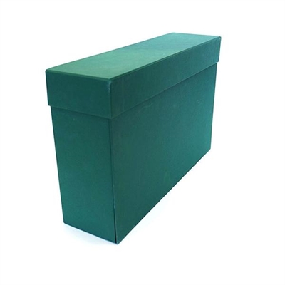 Elba 100580262 Caja De Transferencias Tama?O Folio Apaisado Fabricada En Carton Forrado En Geltex Color Verde. Con Indice En La Tapa Interior. Lomo 100 Mm.