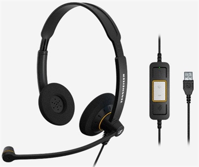 Epos 1000551 El auricular Sennheiser SC60 USB es un auricular biaural de banda ancha ideal para todas sus comunicaciones VoiP a travÃ©s del PC. Dispone de un micrÃ³fono con cancelaciÃ³n de ruido y de una varilla flexible pivotante a 340Âº