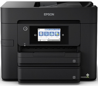 Epson C11CJ05402 25/12 Ppm. Dúplex En Impresión Y Escaneado. 2 Bandejas Frontales De 250 Páginas. Alimentador Automático 50 Páginas. Pantalla Táctil De 10.9Cm. Wi-Fi Wi-Fi Direct Ethernet Futura Sustituta Del Modelo Epson Wf-4730/Wf-4740Dwf Cartuchos 405 Y 405Xl