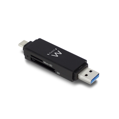 Ewent EW1075 Ewent EW1075. Tarjetas de memoria compatibles: MicroSD (TransFlash), SD, SDHC, SDXC, Color del producto: Negro, Velocidad de transferencia de datos: 5000 Mbit/s. Tipo de interfaz: USB 3.2 Gen 1 (3.1 Gen 1) Type-A/Type-C. Sistema operativo Windows soportado: Windows 10,Windows 10 Education,Windows 10 Education x64,Windows 10 Enterprise,Windows 10..., Sistema operativo MAC soportado: Mac OS X 10.10 Yosemite,Mac OS X 10.11 El Capitan,Mac OS X 10.6 Snow Leopard,Mac OS X 10.7.... Ancho: 20 mm, Profundidad: 80 mm