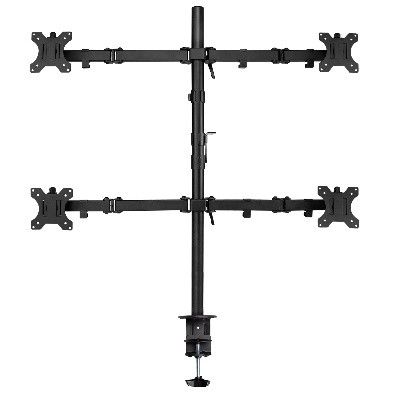 Ewent EW1514 Ewent EW1514. Montaje: Abrazadera/Atornillado, Adecuado para: Monitor de ordenador/TV, Capacidad máxima de peso: 8 kg, Tamaño máximo de pantalla: 81,3 cm (32), Compatibilidad con interfaz de montaje (min): 75 x 75 mm, Compatibilidad con interfaz de montaje (max): 100 x 100 mm. Ajustes de altura. Color del producto: Negro