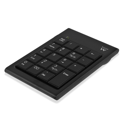 Ewent EW3102 Este teclado numérico es ideal para las aplicaciones de contabilidad, hojas de cálculo y los juegos!- Teclado numérico para introducir datos numéricos de forma rápida y sencilla- Diseño Compacto y fácil de transporta a todos lados- Conector USB- No necesita drivers- Fácil de instalar- Soporte Técnico
