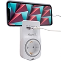 Ewent EW1225 - Ew1225Cargador Usb 4 En 1 2.4A  Carga Hasta 2 Dispositivos Móviles Al Mismo Tiempo  Soport