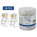 Ewent IM1206 - Conector Modular Cat 6 U - Utp Pasante Para Cable Redondo - 100 UnidadesIm1206  Para Cable