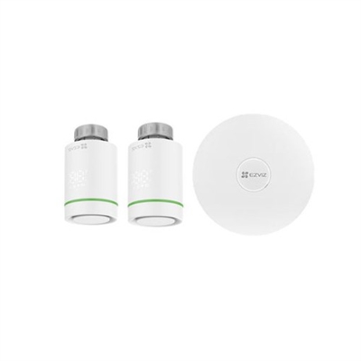 Ezviz CS-T55/A3-A Kit termostato de radiador inteligente - CS-T55/A3-A(estándar UE)(Kit) - EZVIZEl Kit Termostato Radiador Inteligente - CS-T55/A3-A(EU standard)(Kit) de Ezviz es un avanzado sistema de seguridad inalámbrico diseñado para proporcionar una completa seguridad a su hogar u oficina con monitorización en tiempo real. El paquete de alarma incluye los elementos esenciales para la seguridad de un hogar, negocio o local profesional. Se puede ampliar en función de sus necesidades y de la superficie a proteger. 2 Termostato de radiador inteligente - CS-T55-R100-G El termostato de radiador inteligente T55 de EZVIZ moderniza su calefacción gracias a sus funciones avanzadas. La aplicación EZVIZ facilita el ajuste de la temperatura de su hogar. Puede establecer un horario específico para los días fríos o adaptar la calefacción en función de la temperatura ambiente. El T55 reduce los costes energéticos del hogar. Ajuste el nivel de calefacción de cada habitación en función de las necesidades individuales. En las zonas de la casa que se utilizan poco, puede bajar la calefacción para ahorrar energía. Fácil de usar, basta con instalar el termostato en el radiador para que funcione de forma natural. No obstante, antes de instalarlo, compruebe que su radiador es compatible con este modelo. El T55 es un modelo progresivo que se diferencia de los termostatos tradicionales. Sus modos de funcionamiento se han mejorado considerablemente gracias a la aplicación EZVIZ y a los sistemas IF/THEN². También se puede manejar mediante nuevas herramientas digitales como Google Assistant y Alexa de Amazon. Pasarela doméstica WiFi inteligente - CS-A3-A0-W Esta pasarela doméstica está diseñada específicamente para funcionar con el sensor PIR T1C, el sensor de apertura/cierre T2C y el botón inteligente T3C. Cuando detecta una amenaza, activa rápidamente una alarma acústica. Puede elegir entre 20 sonidos para evitar las estridentes sirenas que pueden resultar estresantes.