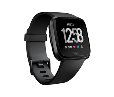 Fitbit FB505GMBK-EU Fitbit Versa - Aluminio negro - reloj inteligente con banda - negro - Bluetooth, NFC
