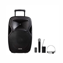 Fonestar MALIBU-215P - ALTAVOZ FONESTAR SPEAKER MALIBU-215P NEGRO 200W 3H BATERIA MICRO SD USB MICROFONO x2