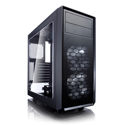 Fractal-Design FD-CA-FOCUS-BK-W Fractal Design Focus G. Factor de forma: Midi Tower, Tipo: PC, Color del producto: Negro. Ubicación de fuente de alimentación: Fondo, Factores de forma de la fuente de alimentación compatibles: ATX. Ventiladores frontales instalados: 2x 120 mm, Diámetro de ventiladores frontales soportados: 120,140 mm, Diámetro de ventiladores traseros soportados: 120 mm. Tamaños de disco duro soportados: 2.5,3.5. Ancho: 205 mm, Profundidad: 464 mm, Altura: 444 mm