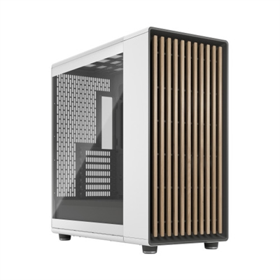 Fractal-Design FD-C-NOR1X-04 Fractal Design FD-C-NOR1X-04. Factor de forma: Midi Tower, Tipo: PC, Color del producto: Blanco. Factores de forma de la fuente de alimentación compatibles: ATX. Ventiladores frontales instalados: 3x 140 mm, Diámetro de ventiladores frontales soportados: 120,140 mm, Diámetro de ventiladores traseros soportados: 120,140 mm. Tamaños de disco duro soportados: 3.5, Factor de forma de disco SSD: 2.5. Ancho: 240 mm, Profundidad: 503 mm, Altura: 509 mm