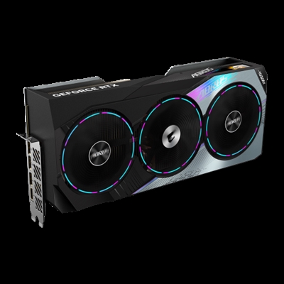 Gigabyte 9VN4090AM-00-10 Gigabyte AORUS GeForce RTX 4090 MASTER 24G. Familia de procesadores de gráficos: NVIDIA, Procesador gráfico: GeForce RTX 4090. Capacidad memoria de adaptador gráfico: 24 GB, Tipo de memoria de adaptador gráfico: GDDR6X, Ancho de datos: 384 bit, Velocidad de memoria del reloj: 2100 MHz. Máxima resolución: 7680 x 4320 Pixeles. Versión DirectX: 12.0, Versión OpenGL: 4.6. Tipo de interfaz: PCI Express 4.0. Tipo de enfriamiento: Activo, Número de ventiladores: 3 Ventilador(es)