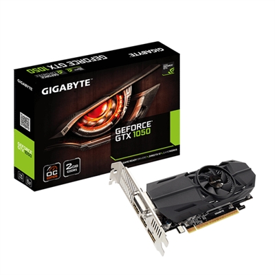 Gigabyte GVN1050O2L-00-G Gigabyte GeForce GTX 1050 OC Low Profile 2G, GeForce GTX 1050, 2 GB, GDDR5, 128 bit, 7680 x 4320 Pixeles, PCI Express x16 3.0