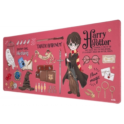 Grupo-Erik MGGE016 Deja Un Espacio Para La Magia En Tu Escritorio. Disfruta De Este GenialMousepad Xxl De Harry Potter Para Tener Protegida Toda Tu Zona De TrabajoY Poder Llegar A Cualquier Parte Con Tu Ratón. Tienes Un Montón De DetallesQue Te Recordará...