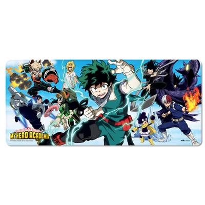 Grupo-Erik MGGE035 ¡Este Es El Complemento Ideal Para Tu Mesa De Gamer!Decora Tu Escritorio Gaming Con Esta Alfombrilla De Ratón De La Famosa Serie De Animación My Hero Academia.Alfombrilla Tamaño Xl. Sus 80 Por 30 Centímetros Permiten La Coloc...