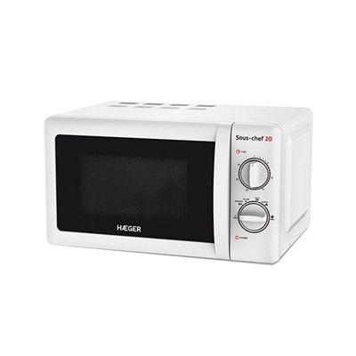 Haeger MW-70W.006A MICROONDAS HAEGER SOUS-CHEF 20 BLANCO 20L 700W AP.MANUAL PLATO 24.5CM 6NIVEL 30MIN TEMP