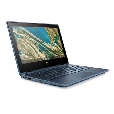 Hp 9VX69EA#ABE HP Chromebook x360 11 G3 - Education Edition - diseño plegable - Celeron N4120 / 1.1 GHz - Chrome OS - 8 GB RAM - 64 GB eMMC - 11.6 IPS pantalla táctil 1366 x 768 (HD) - UHD Graphics 600 - Wi-Fi 5, Bluetooth - azul crepúsculo - kbd: español