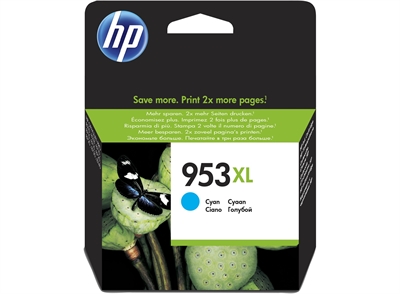 Hp F6U16AE#BGX HP 953XL - 18 ml - Alto rendimiento - cián - original - blíster - cartucho de tinta - para Officejet Pro 77XX, 82XX, 87XX