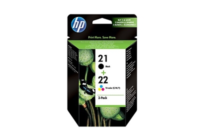 Hp SD367AE Perfecto para familias y usuarios individuales que producen gran volumen de impresión diarias. Perfecto para tarjetas de felicitación, cartas, correo electrónico, fotos y gráficos. Consiga resultados fiables con una amplia variedad de papeles normales y especiales.Los cartuchos de impresión para inyección de tinta en paquete combinado HP 21/22 reducen los costes de impresión y ahorran tiempo. Consiga toda la tinta negra y en tres colores que necesita para imprimir fotos y gráficos brillantes y duraderos, y documentos profesionales en negro con calidad láser.CARACTERÍSTICASTipo: OriginalTipo de tinta: Tinta a base de pigmentosColores de impresión: Negro, Cian, Magenta, AmarilloMarca compatible: HPMultipack: SiCompatibilidad: HP Deskjet F370, F375, F380, F390, Deskjet 3920, 3940, Deskjet D1360, D1460, D1470, D1560, Deskjet D2330, D2360, D2430, D2460, Deskjet F2180, F2187, F2280, F2290, Deskjet F22244, Deskjet F4140, F4172, F4180, F4190, Officejet 4315, 4355, Officejet J3680, PSC 1402, 1410, 1415, 1417, Fax 3180Cantidad por paquete: 2 pieza(s)Tecnología de impresión: Impresión por inyección de tintaColor del gráfico de la burbuja BCP: Cian, Magenta, AmarilloCantidad de cartuchos de tinta negra: 1Cantidad de cartuchos de tinta de color: 1Rendimiento de impresión de página con tinta negra: 190 páginasRendimiento de impresión de página con tinta de color: 165 páginasCódigo OEM: SD367AEColor: SiCONDICIONES AMBIENTALESIntervalo de humedad relativa para funcionamiento: 5 - 95%Intervalo de temperatura de almacenaje: -15 - 35 °CIntervalo de temperatura operativa: 15 - 35 °CIntervalo de humedad relativa durante almacenaje: 5 - 95%PESO Y DIMENSIONESAncho del paquete: 117 mmProfundidad del paquete: 38 mmAltura del paquete: 170 mmPeso del paquete: 123 gDATOS LOGÍSTICOSCantidad por palé: 960 pieza(s)Número de cajas de cartón por palé: 40248Número de capas por palé: 5Peso del palé: 158,7 kgOTRAS CARACTERÍSTICASDimensiones del embalaje (alto x alto x peso): 117 x 38 x 170 mmPeso vacío: 27 gVolumen de cartucho de impresora (métrico): 5 mlCARACTERÍSTICASCantidad por caja: 1 pieza(s)OTRAS CARACTERÍSTICASDimensiones del palé (Ancho x Profundidad x Altura): 1200 x 800 x 1104 mmGota de tinta: 17 pl / 5 plDimensiones europeas del palé (An x F x Al): 1200 x 800 x 1104 mm