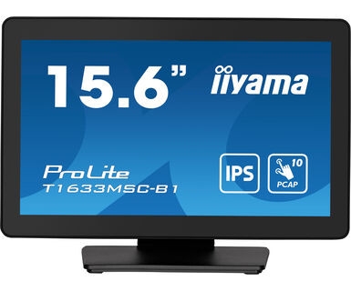 Iiyama T1633MSC-B1 MONITOR IIYAMA 15,6» PCAP BEZEL FREE FRONT, 10P TOUCH, 1920X1080, DISPLAYPORT, HDMI, 385CD/M² (CON TOUCH), ALTAVOCES, USB INTERFACE HUB 2X 2.0, ADAPTADOR DE CORRIENTE EXTERNO, 10P TOUCH CON OS SOPORTADOS (T1633MSC-B1.
