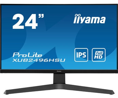 Iiyama XUB2496HSU-B1 iiyama ProLite XUB2496HSU-B1 - Monitor LED - 24 (23.8 visible) - 1920 x 1080 Full HD (1080p) @ 75 Hz - IPS - 250 cd/m² - 1000:1 - 1 ms - HDMI, DisplayPort - altavoces